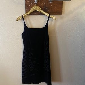 My Michelle blue velvet feeling dress